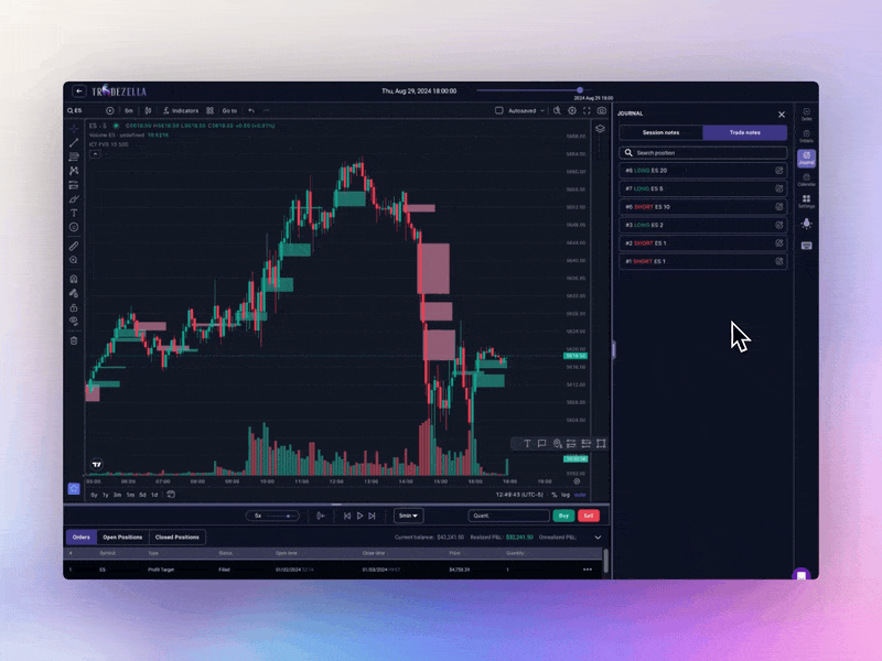 Attach a playbook to a postion - TradeZella Backtesting